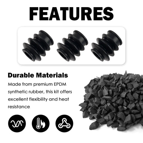 Built Tough Heavy Duty Brake Caliper Slide Pin Bushing Kit Fits Honda Chevrolet Pontiac with EPDM rubber boots