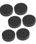 Top Notch Nylon Buffing Wheels Set Of 6 With 10mm Hole For Effortless Finishing Plus Lasting Grind And Polish On Any Workpiece Super Durable Grinding Discs, dark grey nylon wheels.