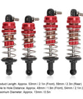 Beefed Up Hydraulic RC Shock Absorbers Front And Rear 53mm 59mm Aluminum Alloy Damper Red Suspension Upgrade For UD1601 UD1602 SG1603 SG1604