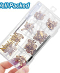 Hella Tough Solid Brass Chicago Screws And Leather Rivet Studs Kit Featuring Slick Plated Finish And 8mm Heads in clear organizer.