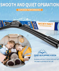 Swap These Heavy Duty 22 and 22 Inch Front Wiper Blades for Ford F150 and Dodge Ram 1500 2500 3500 with quiet operation.