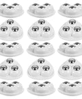 Small Swivel Caster Set With Adhesive Mounting And Triple Ball Bearings showcases white casters with smooth rolling balls.