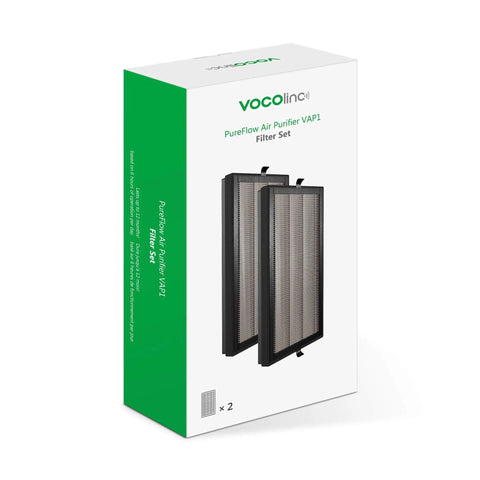 True HEPA Replacement Filter Set For VAP1 PureFlow Wi Fi Air Purifier 2 Pack on product packaging