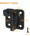 Heavy Duty Stainless Steel Matte Black Gate Latch Set With Slide Bolt Lock And Rust Resistant Durable Safety Catch dimensions