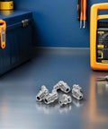 Premium Stainless Steel Hydraulic Zerk Fittings Assortment Kit With 1/4 And 1 8 Inch Sizes Featuring 45 90 And Straight Angles For Automotive Machinery And Routine Maintenance Grease Gun Accessories on workbench