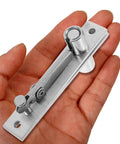 Heavy Duty Hidden Door Hinge Stainless Steel Concealed Cabinet Pivot Hinge with 180 Degree Rotation held in hand