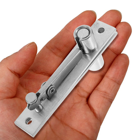Heavy Duty Hidden Door Hinge Stainless Steel Concealed Cabinet Pivot Hinge with 180 Degree Rotation held in hand