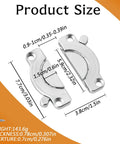 Dimensions of 4 Piece Rock Solid Heavy Duty Table Latches Zinc Alloy Buckle Locks for Furniture Connectors and Desk Stabilizers.