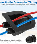 Waterproof ABS Solar Cable Entry Gland Double Pack For RV Campervan Boat Roof Fits 2mm To 6mm Cable Diameters IP68 Housing