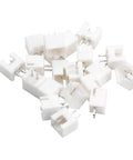Premium XH2.54 2 Pin Male Female Wire Connector Kit featuring white plastic connectors for quick electronics setup.