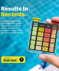 Hassle Free Swimming Pool And Spa Water Test Kit For Chlorine Bromine And Ph with color indicators for easy testing.