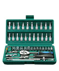 Shop Ready 150 Piece 1 4 Inch Socket Wrench Ratchet Set Built Like A Tank Chrome Vanadium Steel in storage case.