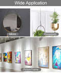 Image showing applications of Heavy Duty Picture Hanging Wire Set 6.6 Foot Stainless Steel Rope with hooks for mirrors, frames.