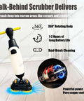 Walk Behind Floor Scrubber Machine With 17 Inch Cleaning Width Lightweight 44 Lb Electric Floor Washer Dryer