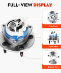 Full-view display of Front Wheel Hub Bearing Assembly 5-Lug ABS 33-Spline Flange 5.7 in for Buick Century Grand Prix Chevy Impala