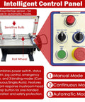 Intelligent control panel of Automatic Carton Sealer And Strapping Machine For Shipping Boxes, showing settings and safety features.