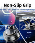 MagSafe Car Phone Mount With 360 Degree Rotatable Holder Rock Solid Vacuum Suction Up To 180 Lbs Nano Gel Grip on dashboard