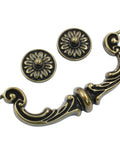 4 Pack 150mm Hole Center Bail Pull Handles Zinc Alloy Rustic Vintage Style Drop Down Swing Drawer Pulls Antique Cabinet Handles For Kitchen And Furniture Yellow Bronze Finish Durable Hardware