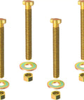4Pcs Brake Cage Bolt Kit For Semi Trucks, Air Spring Brake Chamber Repair showing bolts, washers, nuts, 1/2 Inch Thread
