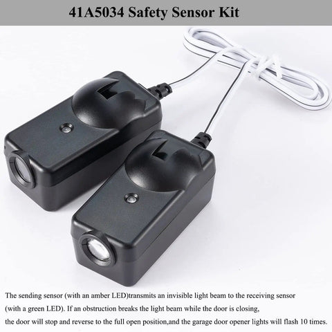 Garage Safety Sensor Kit For 1997 To Current Garage Door Openers With Safety Sensors Includes Two Sensors For Receiving And Sending Replacement G801CBP Compatible With LiftMaster Sears Chamberlain Craftsman Openers No Hassle Install Plug And Play