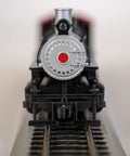 Close-up of USRA 0-6-0 Steam Locomotive With Smoke And Short Haul Tender NC And St Louis 152 HO Scale Loco on track
