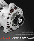 Beefed Up 110 Amp 12V Alternator For Ford Ranger 2001 2009 And Mazda B2300 2001 2009 L4 2.3L Engine With 6 Groove Pulley Clockwise