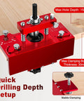 Metal Concealed Hinge Jig With Built In Screw Hole Guide for precise 35mm cabinet door hinge drilling and wider offset from 2 to 8mm