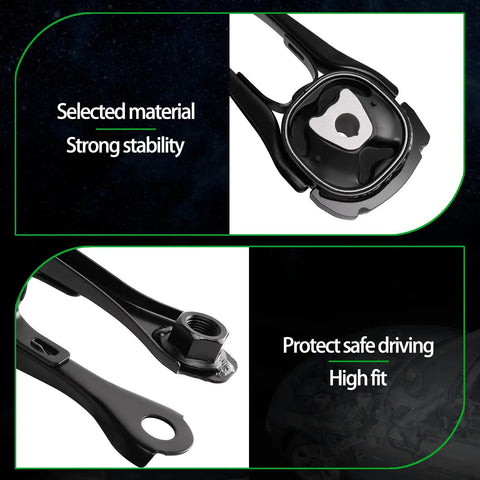Beefed Up Engine Torque Strut Mount For Toyota Corolla 2020 2021 2022 1 8L L4 Replacement Transmission Bracket Cuts Vibration And Improves Idle Smoothness OE Grade Durable Auto Part, black metal mount close-up