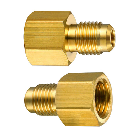 4 Piece R134A Refrigerant Tank Adapter Set For Car Air Conditioning Service includes brass adapters for system connection