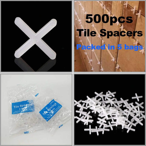 500pcs tile spacers in 5 bags for Tile Leveling System Kit With 100 Tile Levelers, 2 Wrenches And 500 2mm Spacers