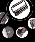 Spring Loaded Case Handle Set Two Pack Heavy Duty Black Surface Mount Chest Handles 140 By 80 Millimeters details