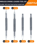 All-In-One 4 Piece Nail Setter Kit With Dual Head Nail Setter And Center Punch, Hammerless Cold Chisel, And Hinge Pin Remover Punch