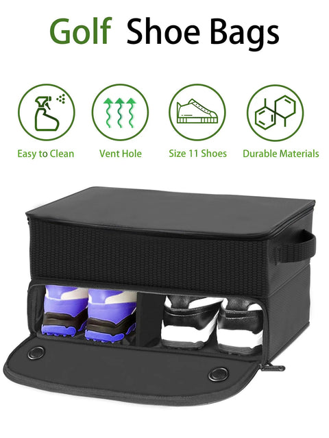 Two Layer Golf Trunk Organizer Waterproof Gear Bag That Fits Two Pairs Of Kicks And Stores Balls Tees Clothes Gloves And Accessories