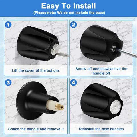 Matte Black Shower Trim Kit With 3 Easy Grab Knobs And Tub Spout Four In One Adapter Fits One Half Inch Copper Pipe Instructions