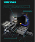 Schematic diagram of Super Fast 12000RPM 3 Axis CNC Milling Machine With Engraving Function For Home DIY Projects workbench.
