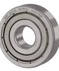 Close-up of Two Pack 6201ZZ Deep Groove Ball Bearings 12x32x9mm Dual Rubber Seals Pre Lubricated for High RPM Chrome Steel P6 ABEC 3