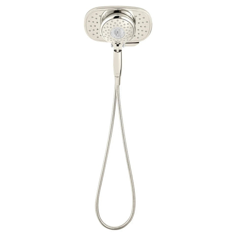 Spectra Plus Duo 4 Function 2 In 1 Handheld And Fixed Shower Head 1.8 GPM Polished Nickel with hose attachment