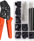 Dupont Crimping Tool Kit With 600 Pieces Of 2.54mm Dupont Connectors SN 28B Ratcheting Wire Crimper Plier For AWG 28 To 18