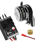 2204 2400KV Brushless Outrunner Motor with Transmission and 30A ESC for Axial SCX24 RC Crawler, titanium, high torque.