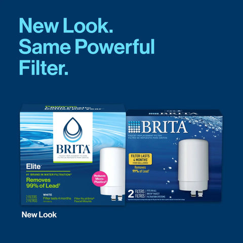 Front view of On Tap Faucet Filter Replacements 2 Pack For Fresh Tasting Water Right From Your Tap, BPA Free, Reduces 99 Percent Lead.