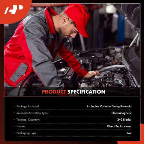 Technician installing Two Piece Intake And Exhaust Variable Valve Timing Solenoid Kit For Jeep Grand Cherokee Wrangler Gladiator Durango