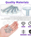 Close-up of 40 Piece T Track Bolts Set in Five Sizes 1/4-20 Through 2 Inches, showcasing silver tee bolts for universal T slot tracks.