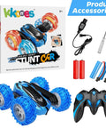 High Speed 2.4GHz Remote Control Stunt Car Beast Mode With Dual Sided 360 Degree Flips Rotating Wheels LED Headlights kit