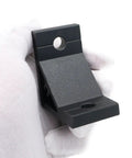 Close-up of single bracket from 14 Piece 4040 Aluminum Extrusion Corner Brackets Set With 28 M8 T Slot Nuts And Bolts in Black color