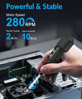 Cordless Electric Screwdriver Set With USB Charge Portable 2 In 1 Electric And Manual Driver LED Light fixing computer fan