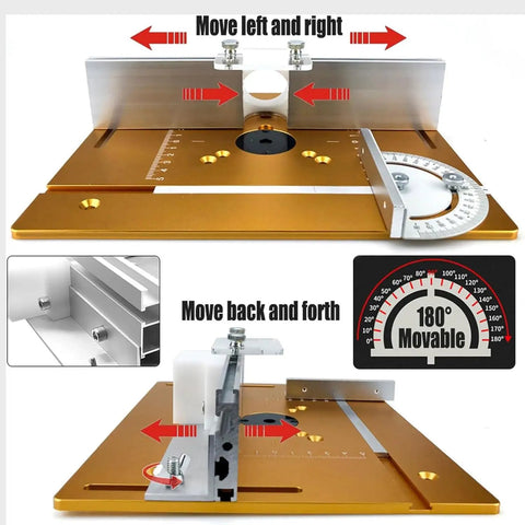 Rock Solid Aluminum Router Table Insert Plate 9.4 By 7.9 Inches With Clear Safety Cover for precise cuts and adjustments.