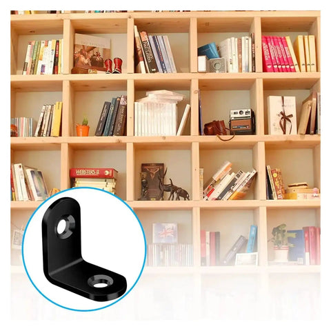 Matte Black Anti Rust L Shaped Metal Bracket With 2 Holes Built To Last For Heavy Duty Shelves And Furniture Supports Rust Resistant 90