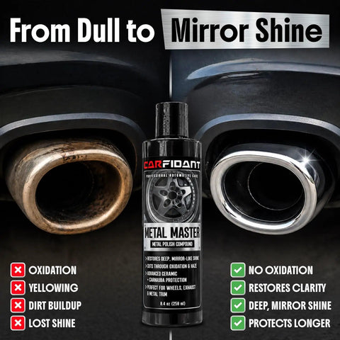 Metal Polish Kit With Applicator Pad That Restores Boss Shine And Removes Oxidation On Chrome Aluminum And Stainless Steel 8.4 oz