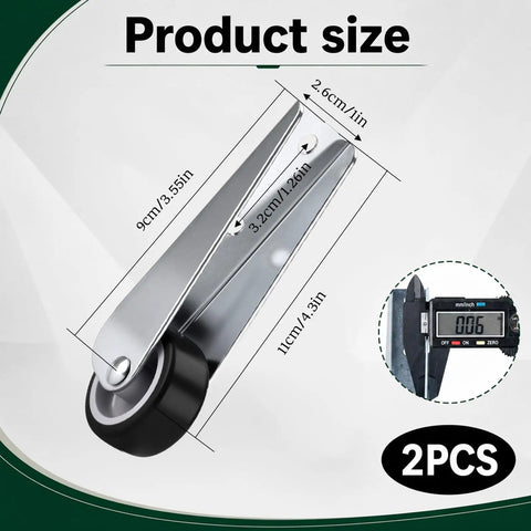 Two Pack Heavy Duty Gate Wheels That Slide Smooth As Butter Using A Door Bottom Pulley Mechanism With Robust Directional Casters For Hassle Free Wooden Gate Adjustments Trusted Diy Fix showing dimensions and design.