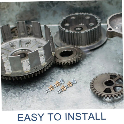 Car Door Hinge Repair Kit With Roller Pins And Bushings For Easy DIY Install Auto Hinge Tool For Quick Repairs Compatible With Most Car Models Fix Squeaky Or Stuck Doors Fast, silver components on metal surface.